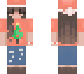 brunette girl christmas skin