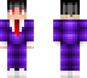 business man but with black hair and red eyes