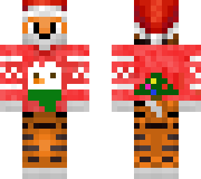 christmas tiger4 with santa hat! fixed head.