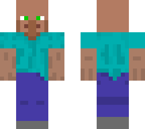 cursed villager/steve hybrid