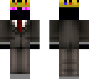 enderman in a suit with a crown