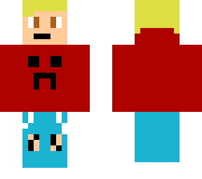 mc skin with blond hair in hoodie