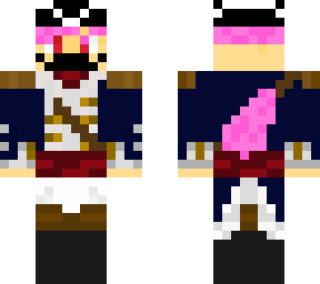 pink fox in lmanburg uniform. (uniform by zodiacsignasker)