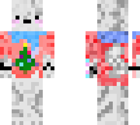 snow leopard with christmas sweater