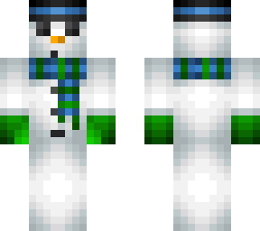 snow man blue