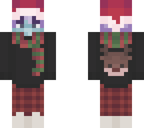 dustydesk x-mas edition santa hat + scarf + reindeer back
