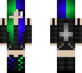 green and blue emo