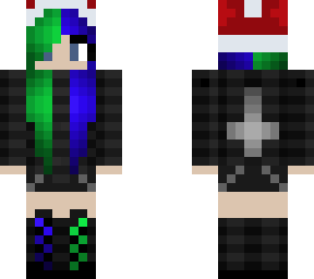 green and blue emo/christmas
