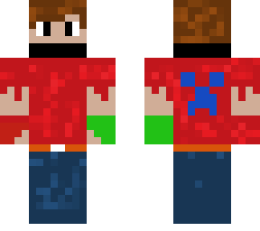red hunter with a creeper at his back
