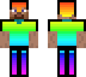 steve with rainbow armour
