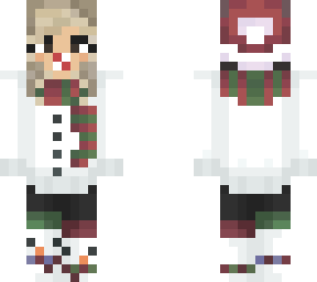 winter girl blonde short hair