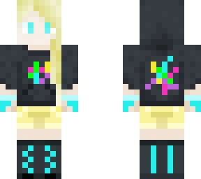 black and neon outfit /girl