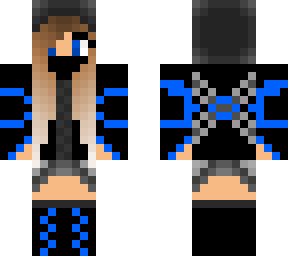 blue and black girl