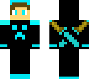 blue minecraft diamond guy