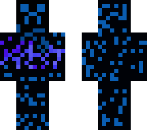 blue pixeled creeper