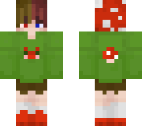 boy mushroom frog