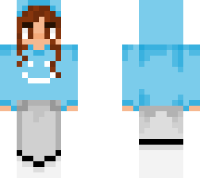 girl with blue smile hoodie
