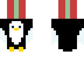 penguin with present