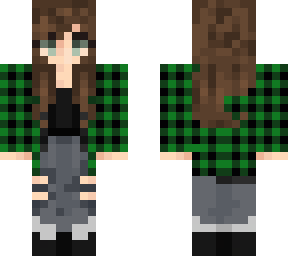 plaid green girl 2