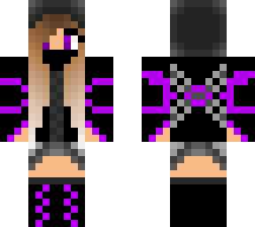 purple and black girl