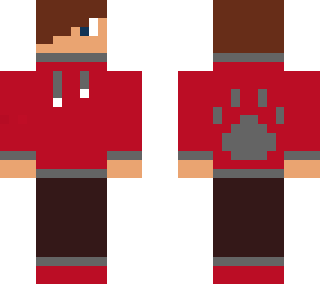 simple paw red hoodie 2