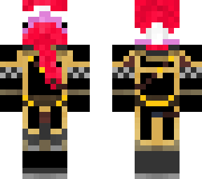 axolotl in inverted hyrulian royal guard uniform but christmas