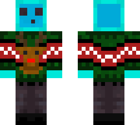blue slime reindeer sweater