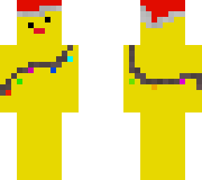 duck in christmas hat.