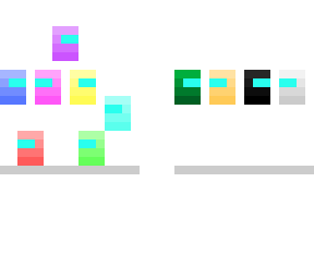 gradient army of mini crewmates