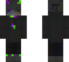 green & purple glitch skin