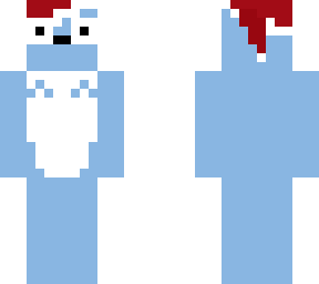 blue totoro with christmas hat