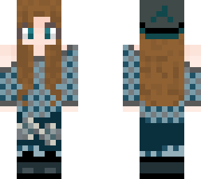 brown hair flanel girl