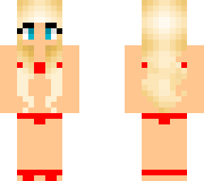 girl in bikini, edited (used to have cat ears) (new: earrings and flip flops)