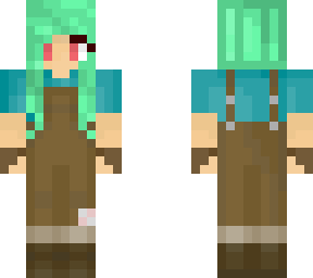 girl in overalls