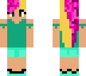 girl with pink hair