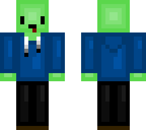 green frog in dark blue hoodie