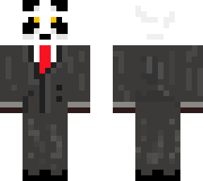 panda with coat suit