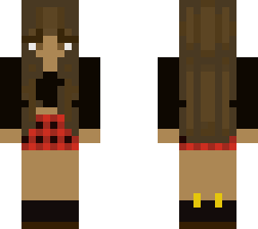 red and black plaid skirt