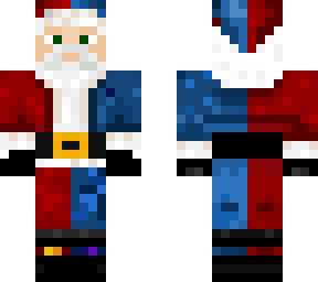 red and blue santa