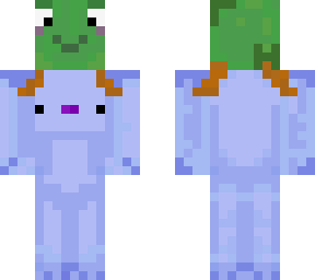 axolotl carrying frog