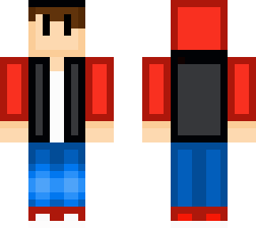 basic hood boy (black, red, and blue)