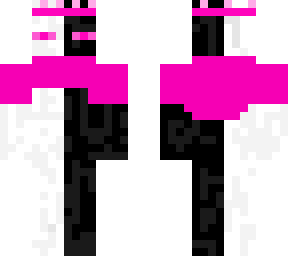 black and white enderman skin pink version (my official skin) !