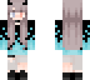 blue flame demon girl