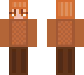 cure red-haired person in a brown sweater
