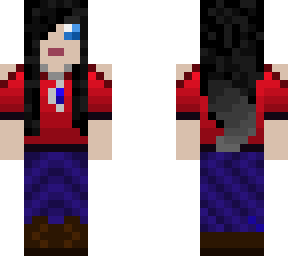 grey wolf girl red shirt