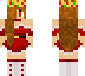 my skin in a christmas dress