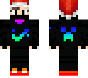 rainbow boi with xmas hat