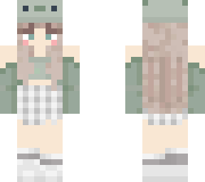 skin girl axolotl green