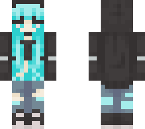 turquoise anime girl