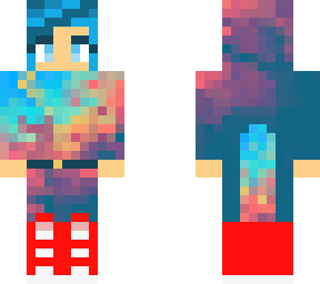 colorful girl with candy cane shoes